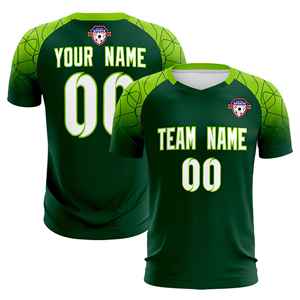 Ensembles d'entraînement de football classiques verts personnalisés pour adultes/enfants - Product Image 1