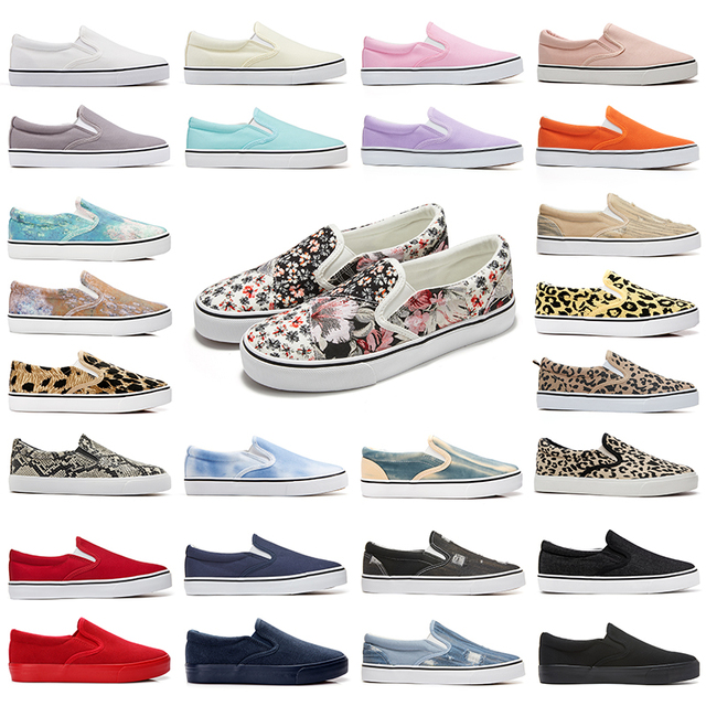 XRH Wholesale Chinese Factory Supplier Custom Canvas Shoes Women Casual Canvas Trendy Shoes Custom Canvas Slip on Shoes