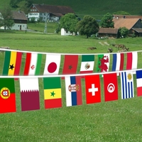 Vente en gros de drapeaux en plastique en papier PVC avec impression de logo personnalisé fête d'anniversaire vacances en forme de fanion en couleurs assorties