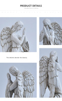 Fille ange créative avec ailes Sculpture décoration maison salon décoratif résine Statue décoration