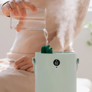 Humidificador de <span class=keywords><strong>cactus</strong></span> portátil de gran capacidad de 1L, dormitorio, sueño, purificación silenciosa, rociador de aire, lámpara de mesa pequeña - Product Image 3
