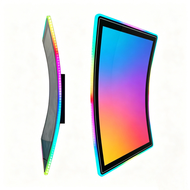 32 43 49 Inch 2K 4K Touch Curved Monitor C Type LED Strip PCAP Ultra Wide Gaming Curved Monitor for Kiosk Machine