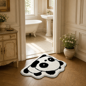 Flocked Tufted Polyester <strong>Panda</strong> <strong>Rug</strong> for Kids Bedroom Pet Friendly Modern Design for Living Room &amp; Hotel Use - Product Image 4