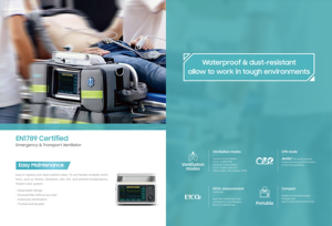 Ventilator Darurat dan Transportasi Amoul Ventilator Darurat dan Transportasi dan Ventilator Perawatan Intensif T5 - Product Image 4