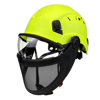 Casque de sécurité ANT5PPE ANSI EN397 TYPE I CLASSE C à double visière en ABS, construction à 6 points, avec protection faciale transparente et en maille