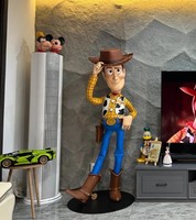 Decoración del hogar resina fibra de vidrio Toy Story CartoonToy figurita figura de acción Woody y Buzz Light Year escultura