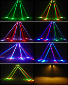 Lumière de tête mobile à double tête 80W, effet de faisceau <span class=keywords><strong>LED</strong></span> RGBW DMX512 pour DJ, performance, fête, événement - Product Image 6