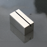 Support de cartes en métal MAXERY, couleur argent, porte-étiquettes de buffet avec finition miroir, porte-numéro de table et porte-menu