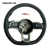 Volant sport en fibre de carbone avec revêtement en cuir pour VW Passat/Golf R/Jetta/GTE modèles MQB PQ