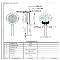Haut-parleur rond en plastique de 18 mm, 8 ohms, 0,5/0,8 watts, aimant interne, diffusion vocale pour le récit d'histoires, mini-haut-parleur