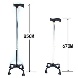 Telescopic Walking Stick Large Four Legged Aluminum Alloy Anti Slip Adjustable For Elderly - Product Image 5