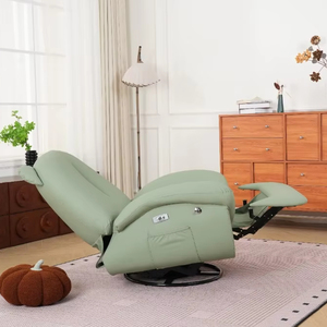 Sillón <span class=keywords><strong>reclinable</strong></span> eléctrico moderno de lujo con función de balanceo, cuero genuino cómodo y PU, adecuado para el dormitorio - Product Image 5