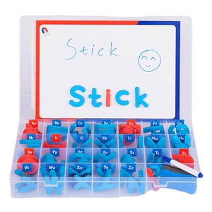 สติกเกอร์ตัวอักษรภาษาอังกฤษแม่เหล็ก ตัวเลข ของเล่นเสริมพัฒนาการเด็ก ฝึกการออกเสียง ของเล่นเพื่อการศึกษา วัสดุ EVA สำหรับเด็กอายุ 4-6 ปี - Product Image 1