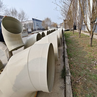 Tuyau de ventilation rectangulaire en PP, conduit d'évacuation en plastique chimique, tuyau industriel anti-corrosion pour le traitement des gaz résiduels