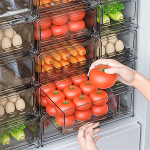 Drawer Refrigerator Storage Box Fruit Vegetable Fresh-keeping Storage Bin Stackable Fridge Organizer Kitchen Pantry Cabinet Box