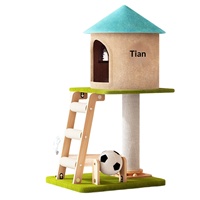 Arbre à chat en tissu au design créatif et mignon, avec lit intégré, griffoir en sisal, hamac, capsule spatiale et jouet à griffer pour chat