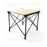 Nouvelle conception de table de camping pliable en fer légère et moderne avec hauteur réglable, imperméable et portable, table de pique-nique d'extérieur
