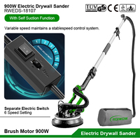 Outils électriques industriels 900W ponceuse électrique à mastic pour cloisons sèches lumière LED poussière vide surface murale girafe ponceuse
