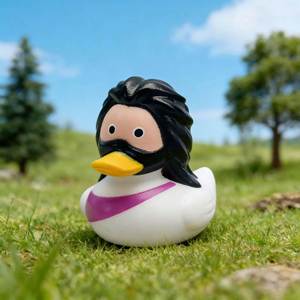 Plastic Children's Water <b>Play</b> Toy Cartoon <b>Doll</b> Purple Belt Black Curly Hair White Horse Duck 0-24 Months - Product Image 4