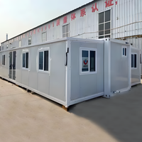 Maison préfabriquée moderne extensible et mobile de 40 pieds sur 20 pieds, prête à l'emploi, avec 2 chambres, en acier léger préfabriqué, portable