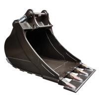 OEM Kualitas Tinggi Excavator Trenches Ember dengan Plat Gigi