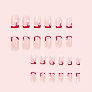 Personalizado 24PCS Francés <span class=keywords><strong>Navidad</strong></span> Sombrero <span class=keywords><strong>Uñas</strong></span> postizas Prensa corta en las <span class=keywords><strong>uñas</strong></span> Cuadrado en forma <span class=keywords><strong>de</strong></span> rojo Santa Hat Pegamento en las <span class=keywords><strong>uñas</strong></span> Set en un paquete - Product Image 4