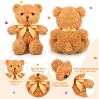 Ours en peluche personnalisé avec protection contre les surcharges, en polyester et coton PP, ours en peluche doux, vente en gros avec logo, 15 cm, pour enfants et animaux de compagnie