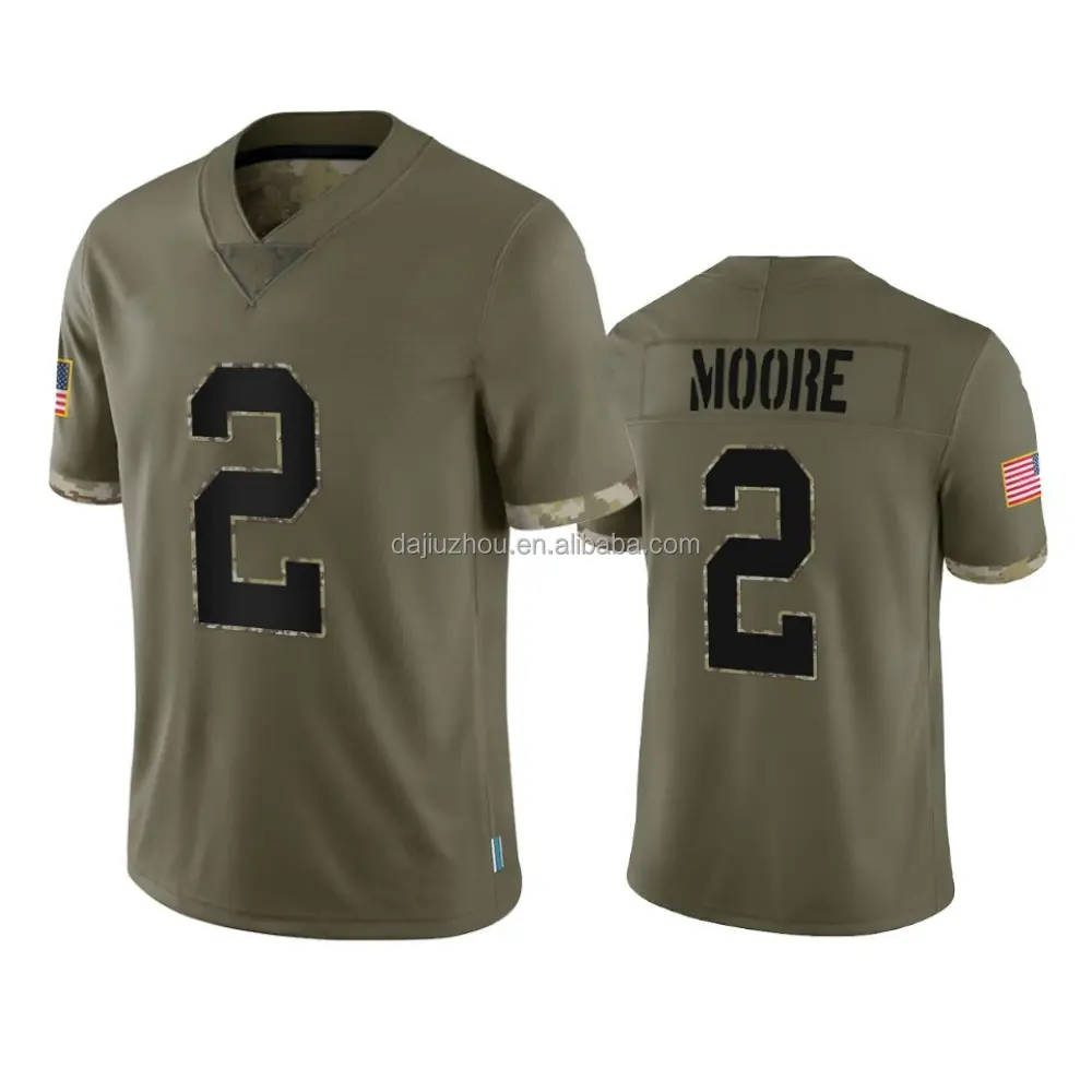 MENUTT Wholesale Carolina City GRAY Stitched Men American Football Jersey Panther Team Uniform #22 McCaffrey # 2 Moore #21 Chin