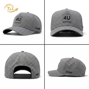 Gorra Trucker de Malla Transpirable T&L 4U, 6 Paneles, Ajustable, Unisex, Gris, Deportiva, con Logotipo de Goma en Relieve, Bordado 3D, para Uso Casual al Aire Libre - Product Image 6