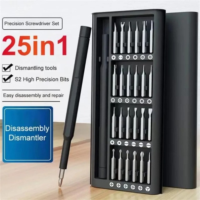 Magnetic Screwdriver Set 25 in 1 Kit Bits Precision Electronics Computer PC Phone Disassembly Multifunctional Maintenance Tool