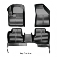 Tapetes para Todo Clima para Jeep Compass (2017+) Renegade Cherokee - Juego Completo de Protección de Cuero para Uso Urbano y en Senderos, Fácil de Limpiar