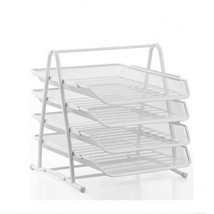 Metal Mesh Desk Organiser Letter <b>Tray</b> Organizer Paper <b>Tray</b> Stackable in <b>Trays</b> Desk <b>File</b> Magazines Office <b>File</b> Organiser - Product Image 3