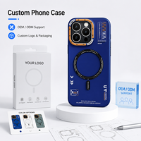 Coque de luxe personnalisée en TPU+PC avec anneau magnétique anti-traces de doigts pour iPhone 15/14/13/Sunmorn, film IML double face, nouveauté