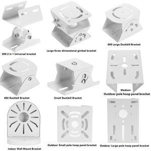 Support de caméra CCTV semi-fixe en métal, support mobile inclinable et orientable, support universel pour caméra CCTV, support de montage sur rail moyen - Product Image 3