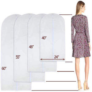 Sac de couverture de costume de vêtement transparent sac de vêtement suspendu en tissu de luxe de grande capacité avec couverture de costume à fermeture éclair - Product Image 5