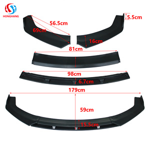 Honghang-parachoques delantero Universal de fibra de carbono, divisor de labios para todos los coches, Material PP, a precio de fábrica - Product Image 4