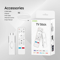 Clé TV U9 Blanche Rk3518 2 Go de RAM 16 Go de ROM Android OS Décodeur Double Wifi BT USB+Type-C Android 14 Clé TV