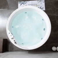 Baignoire Jacuzzi Confortable en Acrylique pour Deux Personnes, Moderne, Idéale pour Appartement et Hôtel
