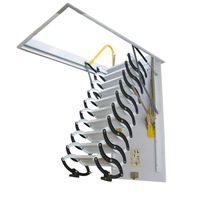 Escalier de grenier rétractable automatique pour la maison en alliage d'aluminium échelle extensible pliante invisible en acier durable pour une utilisation en extérieur
