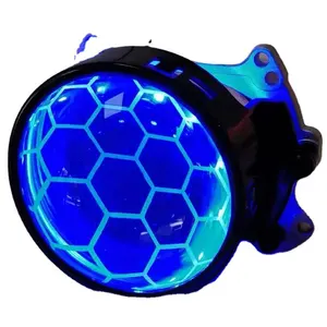 Car HID Headlight Football Lens Projector Lens Blue Coating Bi Xenon For Auto Light Replacement