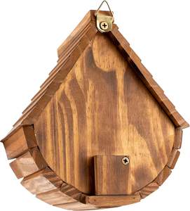 Wooden <strong>Polished</strong> Modern Bird Houses for Outdoor 3-Hole Bird House Room 3 Bird Families Bluebird Finch <strong>Cardinals</strong> Hanging Birdhouse - Product Image 3