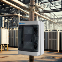 Boîtier de distribution photovoltaïque solaire avec protection contre la foudre, 2 entrées, 2 fusibles DC 600V, disjoncteur MCB, SPD, étanche IP65, 12 voies