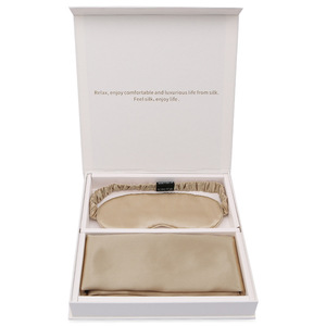 사용자 정의 선물 상자 순수 실크 아이 마스크 2 조각 뽕나무 실크 베개 케이스 세트 도매-실크 베갯잇 - Product Image 1