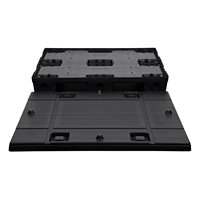 Palette se pliante durable travaillée par poubelle en plastique en vrac d'industrie pharmaceutique de soins de santé 1200x1000x590mm conteneur de palette de douille