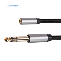 Câble adaptateur convertisseur audio auxiliaire pour casque 6,35 mm 1/4 pouce mâle vers 3,5 mm 1/8 pouce femelle 0,3 m 1,5 m 3 m