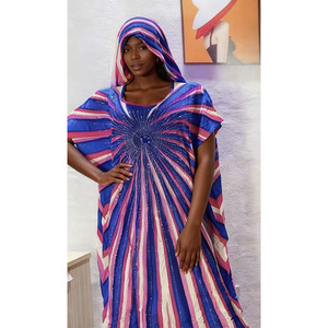 Vestido Largo Holgado con Mangas Murciélago a Rayas, Estilo Sudamericano, Antiestático, <span class=keywords><strong>Vintage</strong></span>, Nuevo en <span class=keywords><strong>eBay</strong></span>, para Mujer, Transfronterizo - Product Image 1