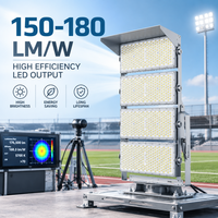 Projecteur LED pour stade 2000W IP67 Garantie 3 ans Angle de faisceau 120° 50000 heures Résistant aux intempéries Extrême Résistance aux intempéries pour terrains de sport Alliage d'aluminium