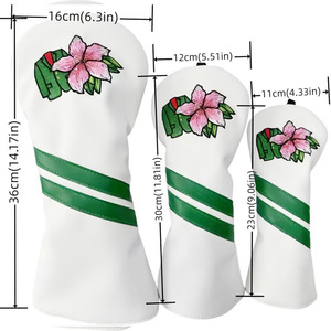 Couverture de conducteur de <span class=keywords><strong>golf</strong></span> en cuir PU imperméable de qualité supérieure <span class=keywords><strong>3</strong></span> couvre-chefs en <span class=keywords><strong>bois</strong></span> de parcours et hybrides pour hommes - Product Image 3