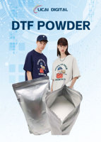 Poudre acrylique Lica DTF pour imprimantes DTF, film PET, texture fine sans impuretés. Couleur blanc pur pour chaussures en fibre