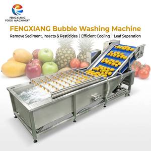 Máquina Automática de Lavado de Frutas y Verduras con Burbujas de Aire WA-2000, con Boquillas de Pulverización para el Procesamiento de Frutas, Hojas y Raíces en Fábrica - Product Image 1